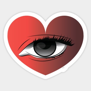 Heart eye Sticker